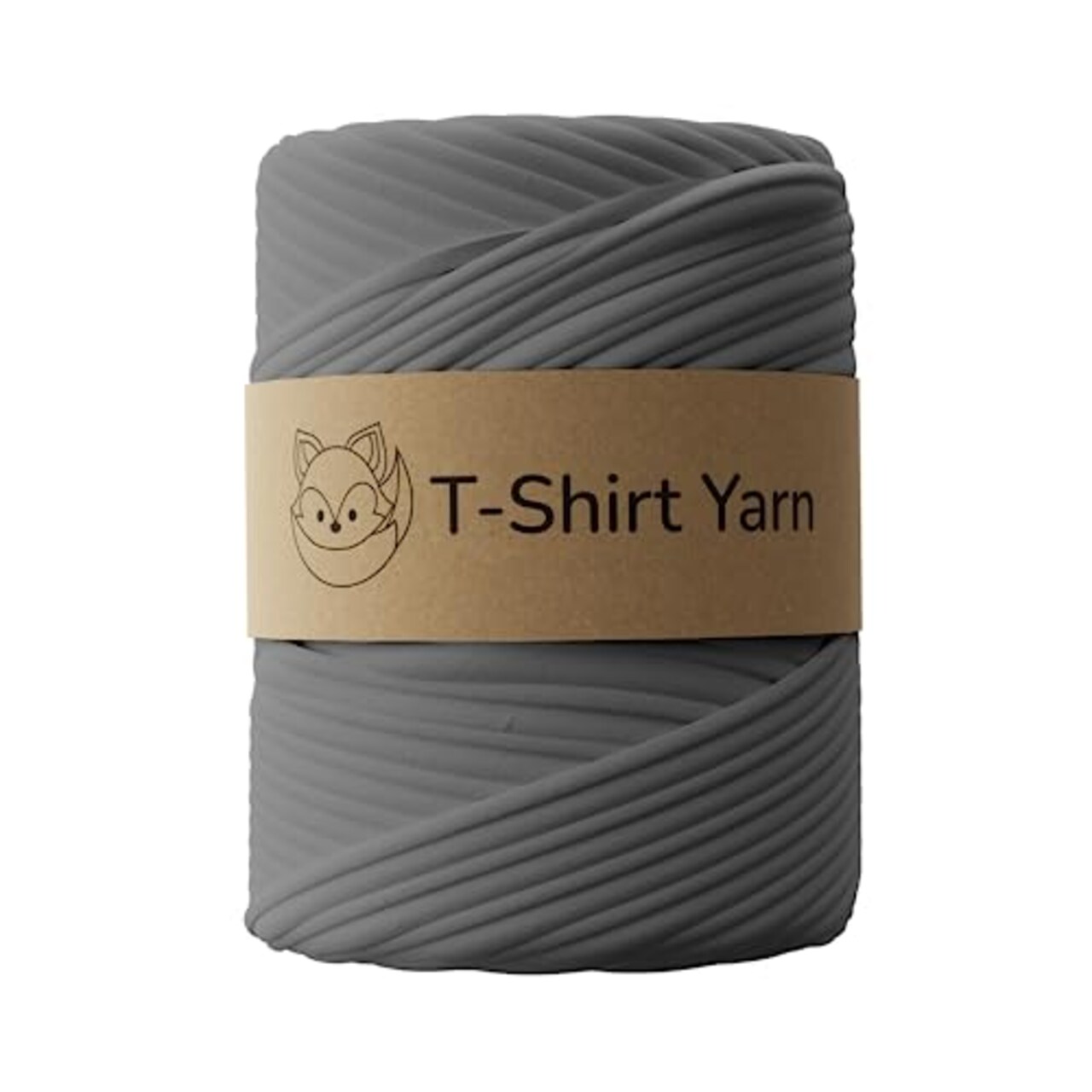 T-Shirt Yarn - Cotton Fettuccini Zpagetti - Sewing Knitting Crochet T-Shirt  Yarn - 100 Yards - Medium Grey